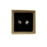 Pendientes unicornio plata laser