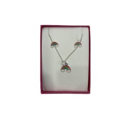 Collar pendientes arcoiris...