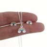 Collar pendientes arcoiris plara infantil