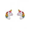 Collar pendientes unicornio plata infantil