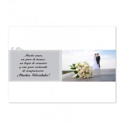 Tarjeta boda novios 15x23cm