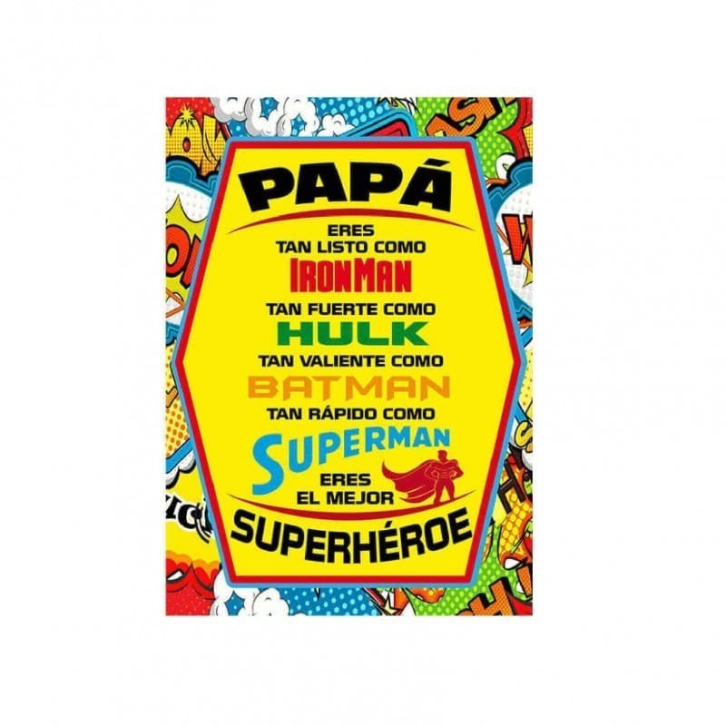Tarjeta padre Superheroe