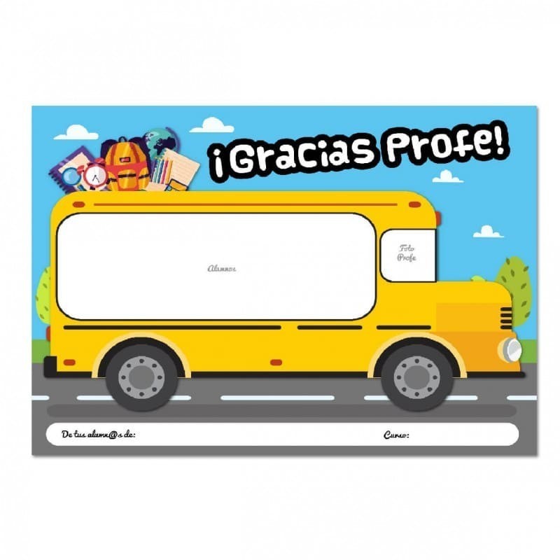 Lamina Autobus Gracias Profe