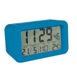 Despertador rectangular azul