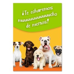 Tarjeta Despedida Perros 20x30