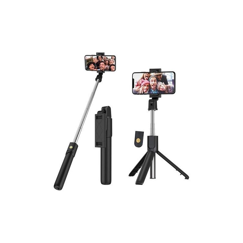Palo selfie K10 con mando y tripode