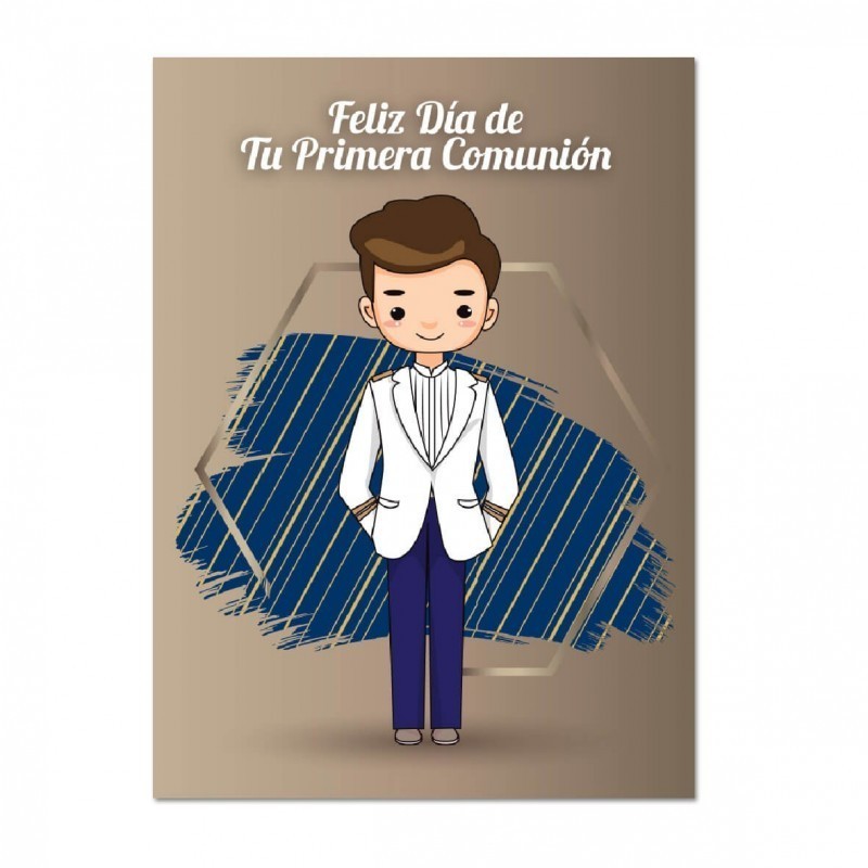 Tarjeta comunion niño