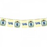 Banderines comunion niño personalizados beige