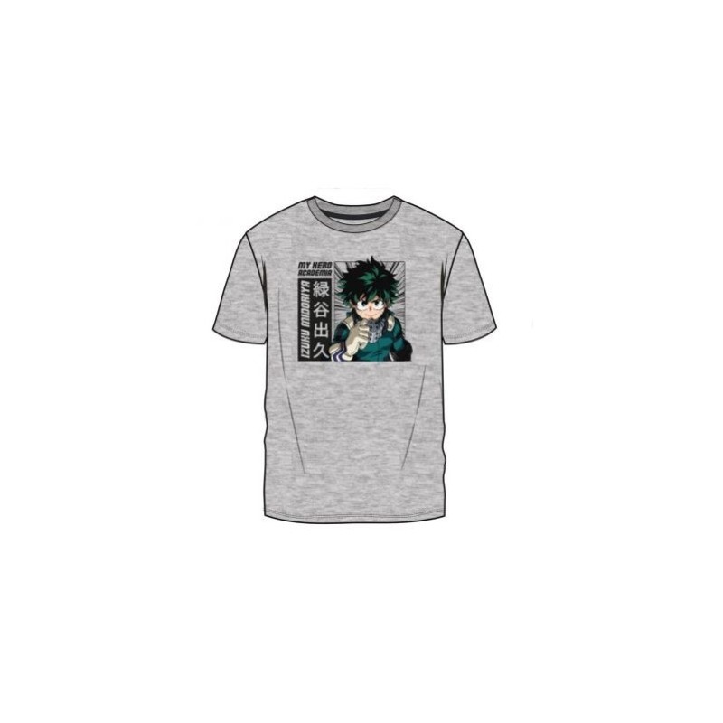 My hero Camiseta Deku gris