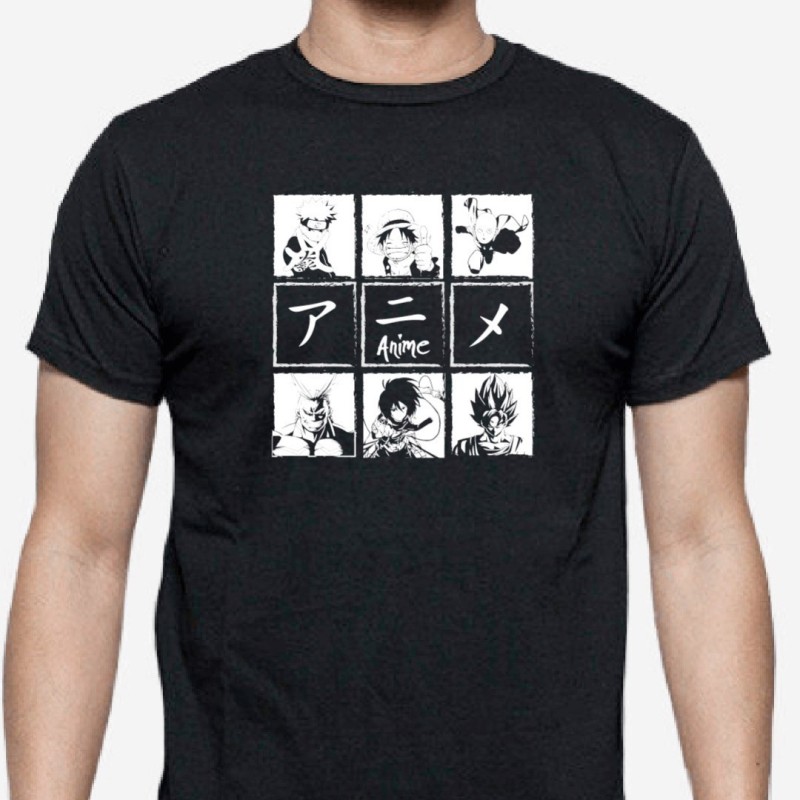 Anime camiseta negra