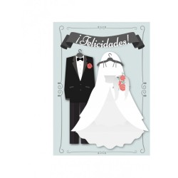 Tarjeta boda trajes