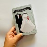 Tarjeta boda trajes