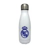 Real Madrid Botella acero 500ml blanca