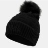 Anekke gorro punto pompom negro