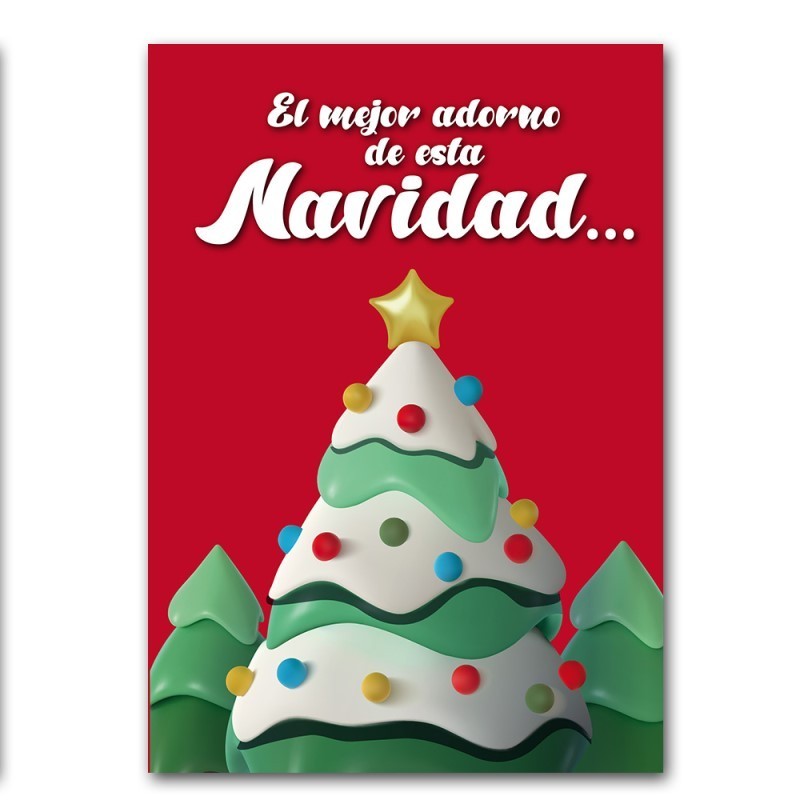 Tarjeta Navidad arbol 15x23cm