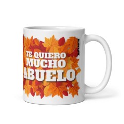 Taza abuelo hojas