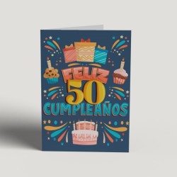 Tarjeta cumple 50 años