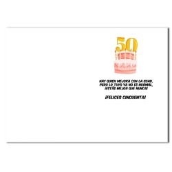 Tarjeta cumple 50 años