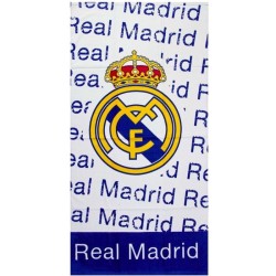 Real Madrid toalla algodon blanca letras