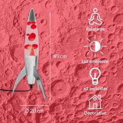 Lampara lava roja Rocket