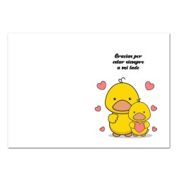 Tarjeta Papa pato la vida