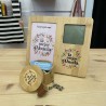 Marco Fotos reloj Abuela madera flores