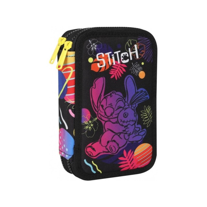 Stitch plumier doble black