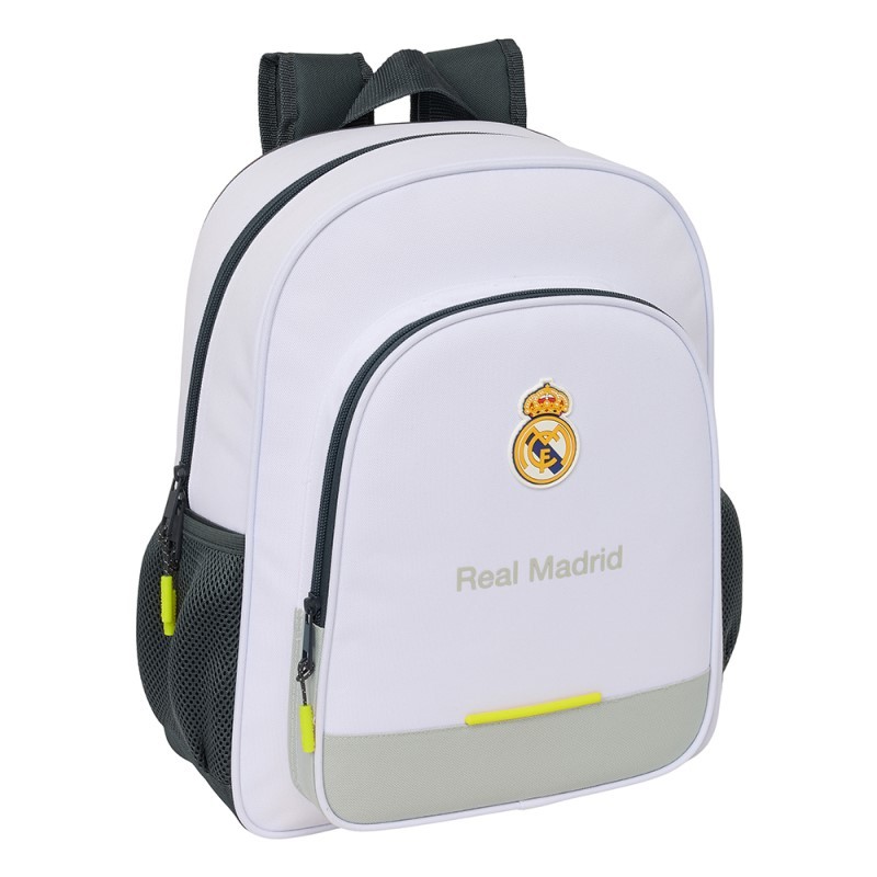 Real Madrid Mochila junior blanca gris
