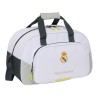 Real Madrid bolsa viaje blanca gris