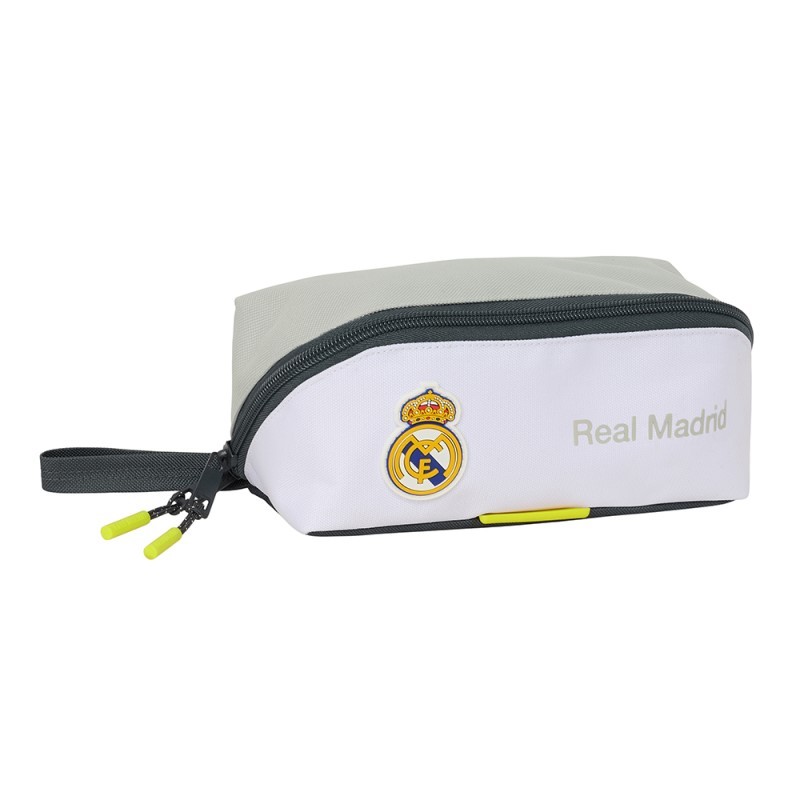 Real Madrid portatodo cuadrado blanca gris
