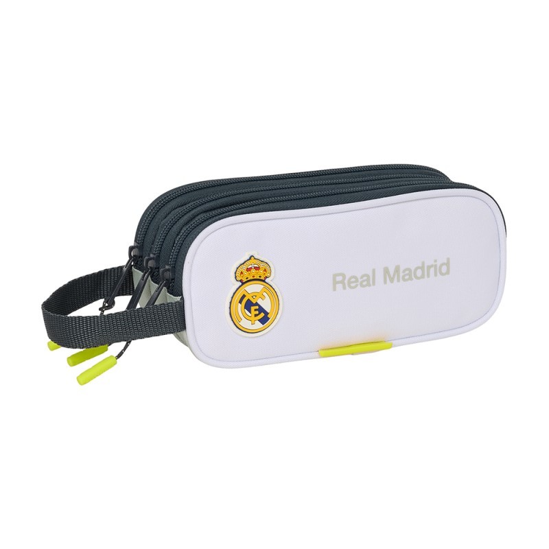 Real Madrid portatodo triple recto blanca gris