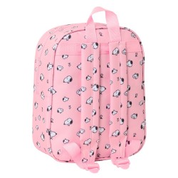 Snoopy Mochila infantil 3D rosa