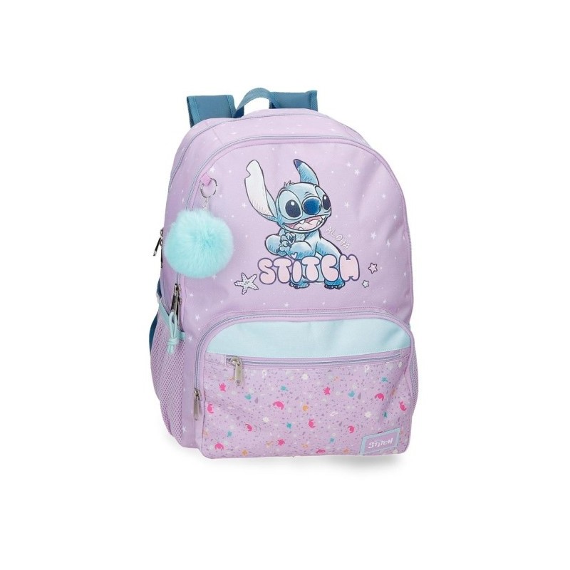 Stitch Mochila doble 44cm lovely lila