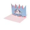 Tarjeta corona unicornio