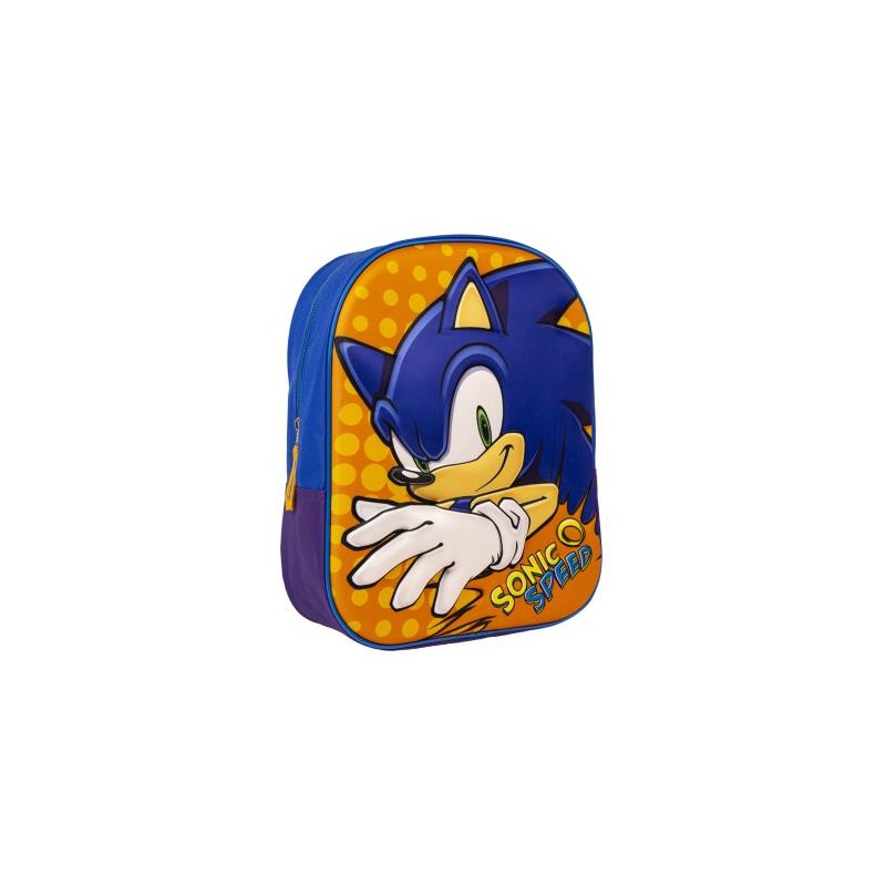 Sonic Mochila 3D infantil naranja