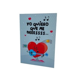 Tarjeta amor quiero que me...