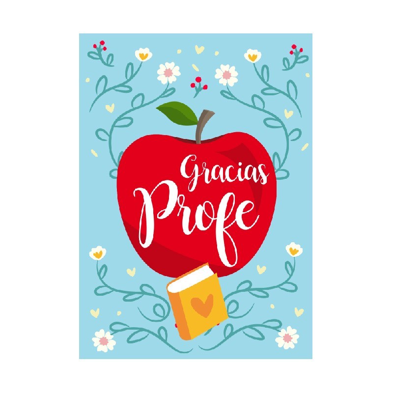 Tarjeta Maestro manzana 15x23cm