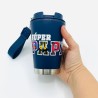 Vaso porta cafe Super Papa Heroes