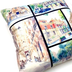 Cojin Albacete acuarela