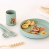 Kiokids set vajilla silicona verde