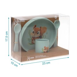 Kiokids set vajilla silicona verde