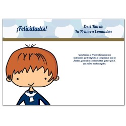 Tarjeta comunión niño 15x23 cm