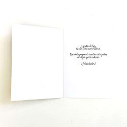 Tarjeta boda abrazo novios