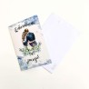 Tarjeta boda abrazo novios
