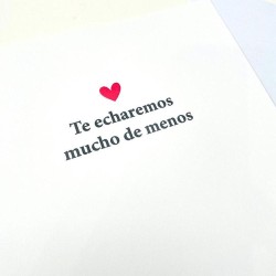 Tarjeta despedida tanta paz lleves 20x30
