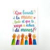 Tarjeta despedida manos acuarela 20x30