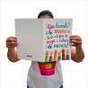 Tarjeta despedida manos acuarela 20x30
